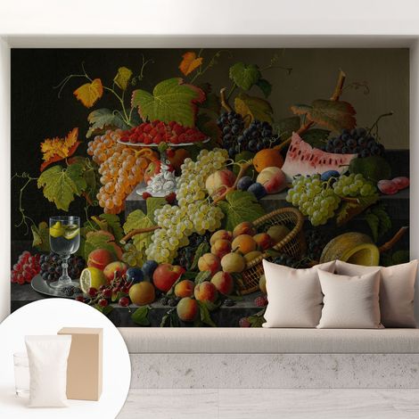 Carta Da Parati Non Tessuto - Con Colla Gratuita - Con Motivi Moderni - Design Elegante Per Pareti Composizione del frutto 208x146 cm (1/5)