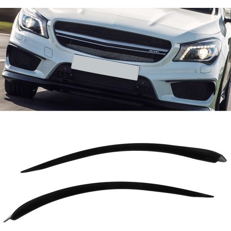 Frontstoßstangenspoiler in Hochglanzschwarz (ein Paar, links und rechts) für Mercedes-Benz CLA Klasse C117 X117 AMG Line CLA45 2013-2016 (1/5)