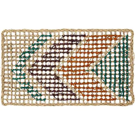 Felpudo de fibra marrón 60x35x1.2h cm (1/5)