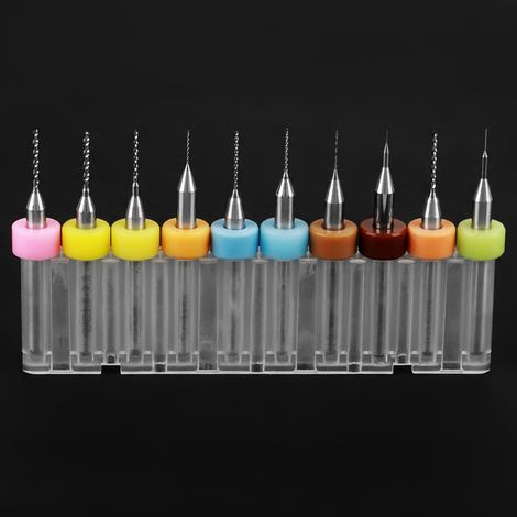 10 pièces Forets Micro Carbure Tungstène 0.1-1.0mm pour Circuit Imprimé PCB (1/5)