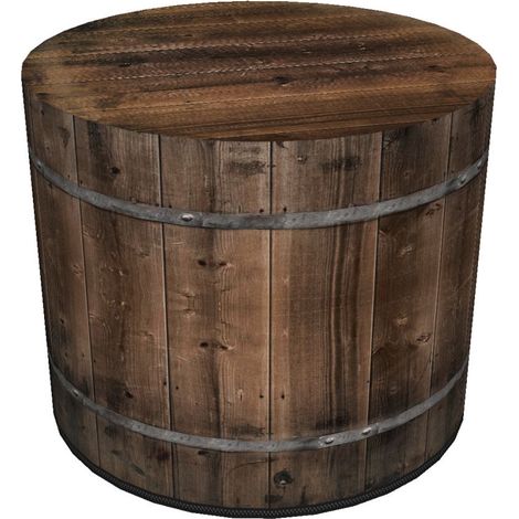 Dekorativer Pouf, Bertoni, Barrel-Print – runder Pouf für Wohnzimmer und Flur, Zylinderform 40 cm, elegant, mit Reißverschluss, waschbar (1/5)