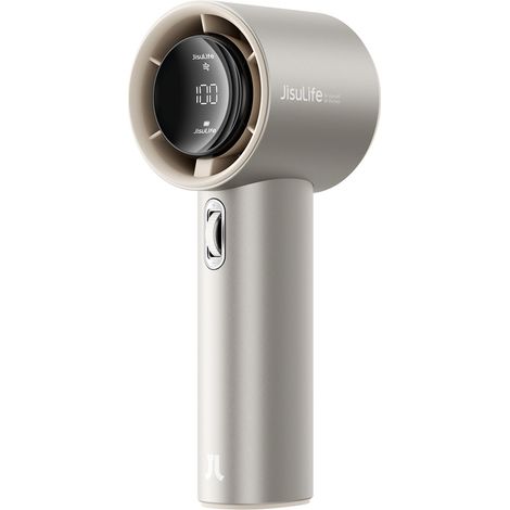 Mini ventilateur portable en métal USB-C 5000 mAh - marron clair (1/5)