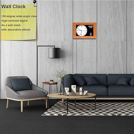 1 colour: wood look Material: ABS AC110V 7-inch digital electronic clock to American standards with digital camera. (1/5)