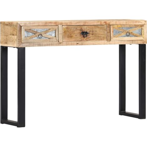 Konsolentisch 110 x 30 x 76 cm Mangoholz Massiv