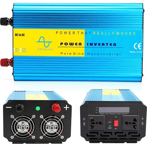 2000W DC 12V Kfz-Wechselrichter mit reiner Sinuswelle, Universalsteckdose für Laptops und Outdoor-Netzteil (110V AC). (1/5)