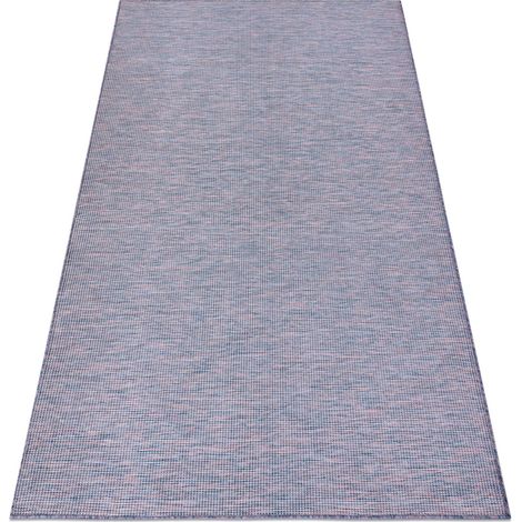 Alfombra sisal PATIO 2778 Tejido plano azul / rosado / beige multicolour 78x150 cm