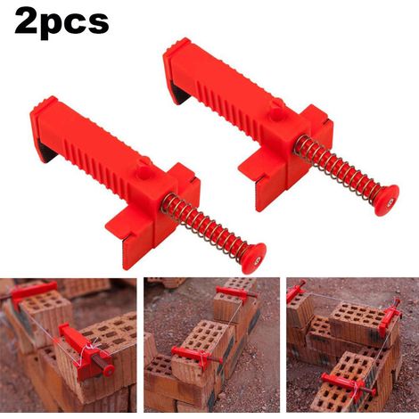 1 paire d'outils de traçage de lignes en plastique technique pour maçonnerie, outil de nivellement et de mesure des briques pour maçon. (1/5)