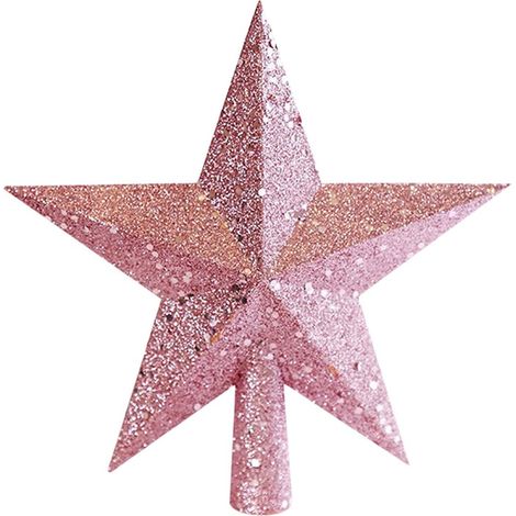 Guirlande perles bois 15 cm étoile cinq branches décoration Noël (1/3)