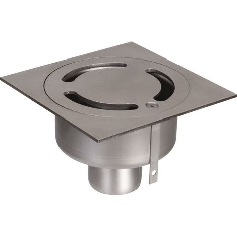 Siphon de sol inox 150 x 150 mm – Fixation par clé Allen – Pour chantiers humides et espaces confinés – ACO (1/5)