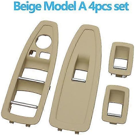 Cache-interrupteur de lève-vitre intérieur pour BMW Série 1 et 3 (F20, F30, F31, F34, F35, 318i, 320i, 330i, 335i) - Beige - Kit de 4 pièces (conduite à gauche/à droite) Panneaux et pièces de porte i (1/5)