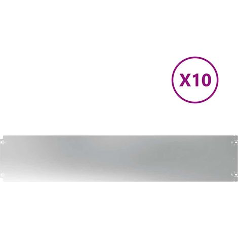 vidaXL Borde de Césped 10 uds. 20 x 103 cm Acero Galvanizado Plateado (1/2)