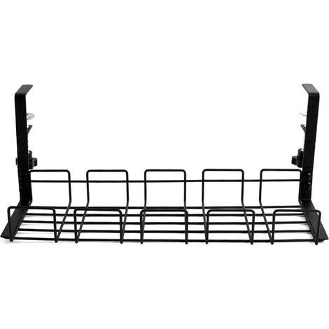 Under-Table Storage Rack, Metal Management Tray, Home Office Cable Organizer, No-Drill Kitchen Storage Accessories (1/5)