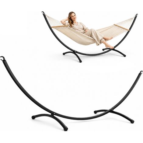 Outdoor Hängemattengestell OHNE Hängematte - 300x100cm Garten Gestell bis 120kg (1/5)