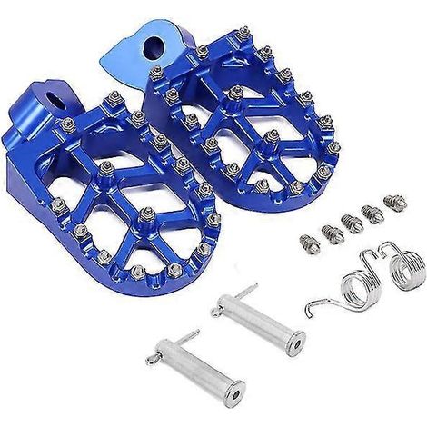 CNC-Fußrasten für Yamaha YZ85, YZ125, YZ250, YZ250F, YZF, WRF 250, 450, YZF250, WRF250, WR450F (2005–2021) – blauer Pin
