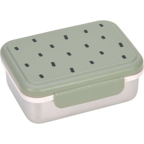 Boîte à pain pour enfants Boîte à lunch en acier inoxydable Boîte à déjeuner Durable Jardin d'enfants École light olive (1/5)