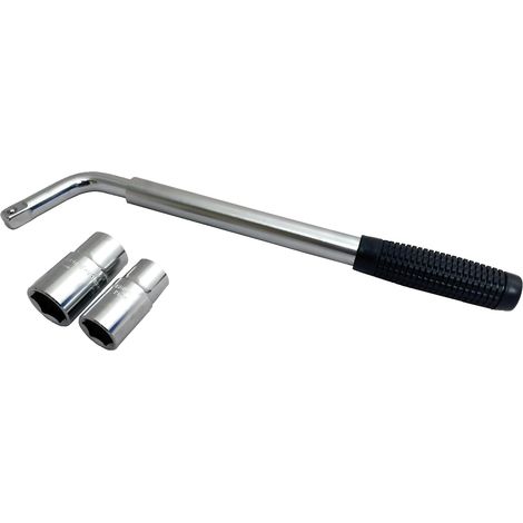 Chiave a bussola per ruote auto - Manico estensibile - Dimensioni bussola: 17 mm, 19 mm, 21 mm, 23 mm - Adatta a tutti i veicoli standard