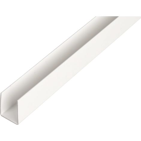 ALBERTS U-Profil, PVC weiß, LxBxHxS 1000 x 21 x 20 x 1 mm (1/3)