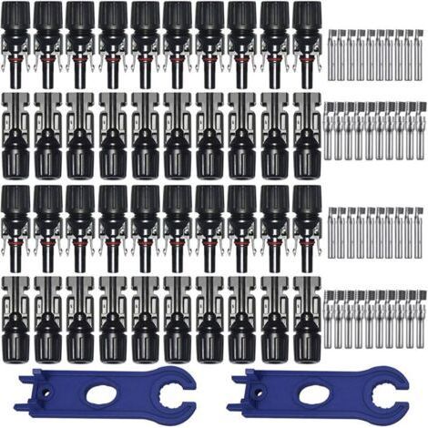 BARKBUSTERS20 Paires Connecteur MC4 Solaire Photovoltaïque, , Connecteur PV Mâle/Femelle, Double Anneaux Joint étanche, pour Photovoltaïque Panneau Solaire Cable Accessoires (1/4)