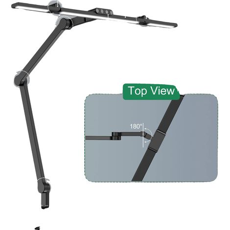 Schreibtischlampe, einstellbare Farbmodi, augenschonendes Design, Typ A, EU-Stecker (1/2)