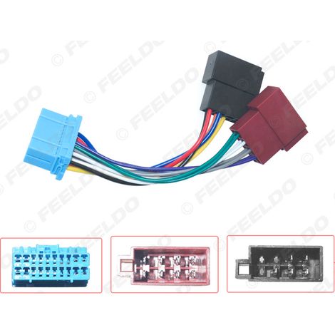 Compatible avec les véhicules Honda/Acura/Suzuki/Fiat : câble d'alimentation pour la mise à niveau du système audio ISO, autoradio CD et faisceau de câbles.