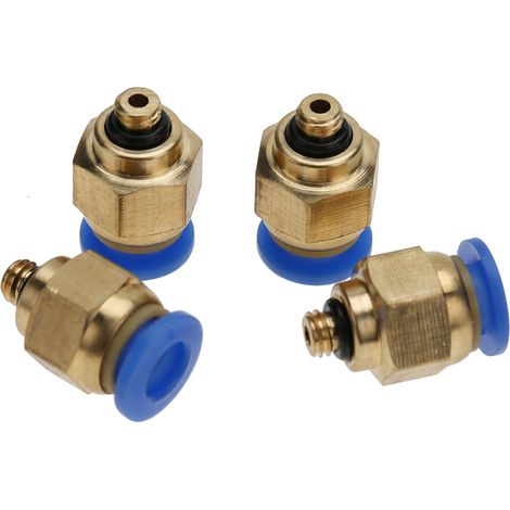 4 mm Druckluftschlauch-Schnellkupplungen, Außengewindeanschluss (PC4-M5, 20 Stück). (1/5)