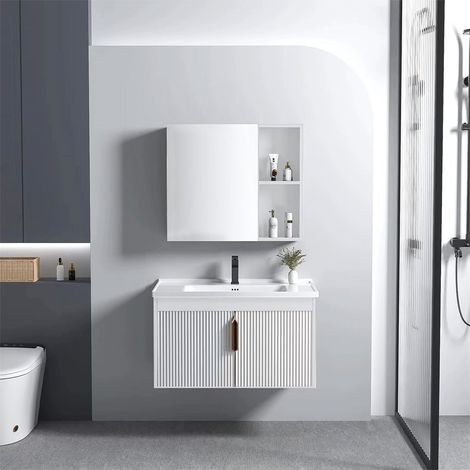 SET DI MOBILI DA BAGNO CON LAVABO ASTOR REA WHITE 60CM (1/5)