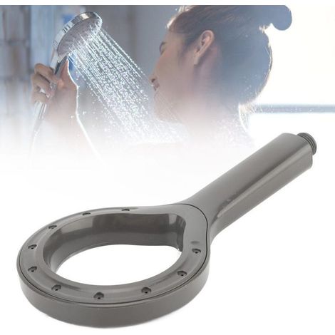 Shower Sprayer High Pressure Large Water Outlet Hollow Out Handheld Showerhead for Home Bathroom Gray (1/4)