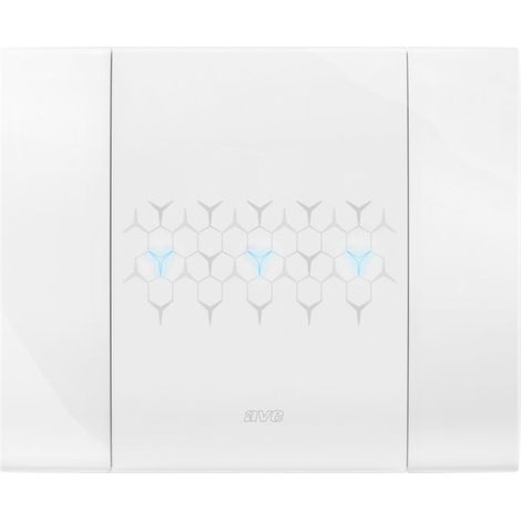 Placca Smart44 Touch Metal.Bianco3M AVE 44PSMTC3B