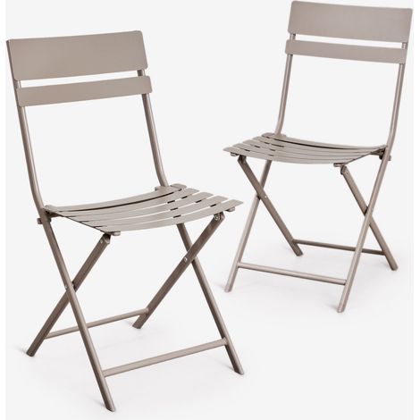 Pack de 2 sillas de comedor plegables en acero Tamarit SKLUM       