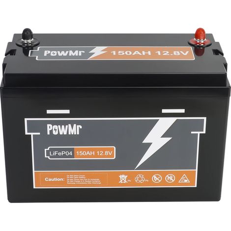 Batterie au Phosphate de Fer Lithium, Haute Sortie d'Énergie, Performance Sûre et Fiable, 100Ah 12.8V (1/2)