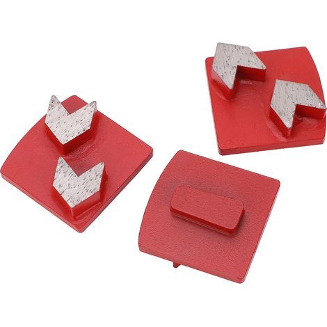 Chaussures de meulage diamantées en béton, chaussures de meulage diamantées Bonne durabilité Quincaillerie industrielle en béton rouge en queue d'aronde pour outil de réparation (1/5)