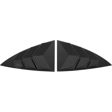Stück Seitenfensterspoiler mit glatter Oberfläche, dreieckig, Splitter-Sonnenschutzabdeckung, Ersatz für Tesla Model Y 2021 bis 2023, Schwarz (1/5)