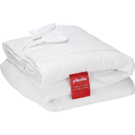 Couette 130 x 200 cm 150+300 gr 4 Saisons en Fibre pour Lit 1 Personne - Couette Hypoallergénique, Lavable, Douce et Respirante (1/5)