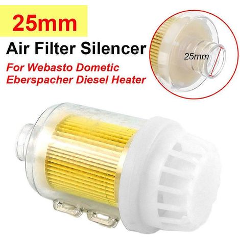 Conduit d'admission d'air 25 mm pour chauffage de stationnement diesel Webasto Eberspacher, noir, avec filtre, buse et silencieux - 3 (1/5)