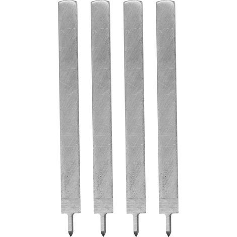 Lot de 4 poinçons en acier rapide pour cuir, 1 dent, traitement thermique, 5mm (1/5)