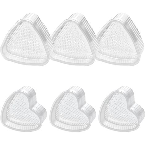Set di 6 stampi per onigiri a forma di cuore e triangolo (1/5)
