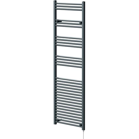 Pizarro Anthracite 1800mm x 600mm Straight Electric Heated Towel Rail (1/5)