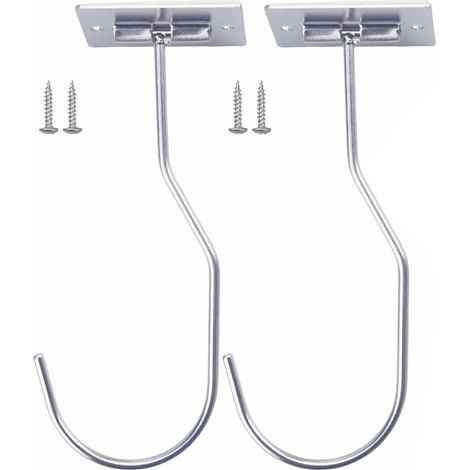 Support Banane - En Acier Inoxydable 304 - Fixation Adhésive ou Visée - Design Pliable avec Fermeture Magnétique - Pour Cuisine et Rangement Vertical - 2 Pièces (1/5)