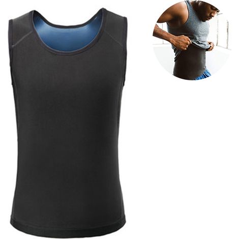 Chaleco de sudoración, tejido termoabsorbente, efecto sauna, compresión adelgazante, para fitness y yoga. (1/5)