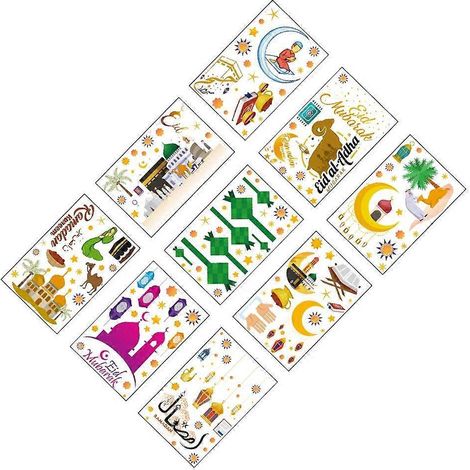 Stickers muraux islamiques traditionnels sur le thème du Moyen-Orient (1/4)
