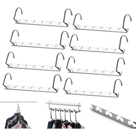 Lot de 8 Cintre Gain de Place, Cintre Magique Organisateur de Cintre Rangement et Organisation pour Vêtements Gain de Place dans les Placards (1/5)