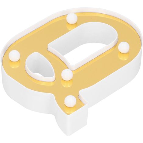 Goldene LED-Buchstabenlampe Q, warmweiß, für Schlafzimmer, Hochzeit, Geburtstag und Party. (1/5)