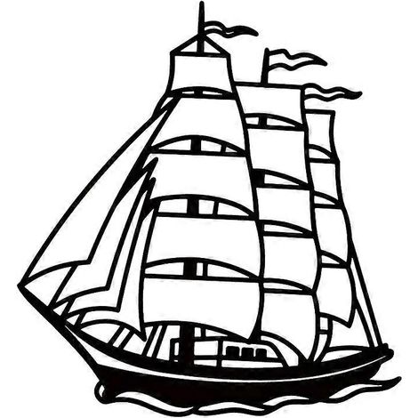 Décoration murale en métal représentant un voilier, imitation de bateau ancien, panneau métallique représentant un voilier, décoration murale nautique en métal, cadeau à suspendre au mur (1/5)