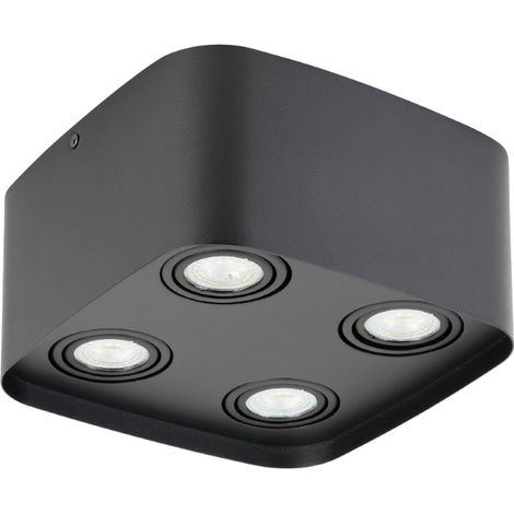 Spot apparent noir Arenzano 4 lumières - 31099 (1/3)