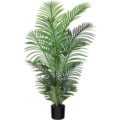 Kunstpalme Areca 120 cm im Topf, künstliche Pflanze für Dekoration (1/5)