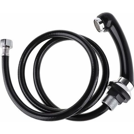 Pommeau de douche à levier avec flexible intégré, adapté aux lavabos (1/5)