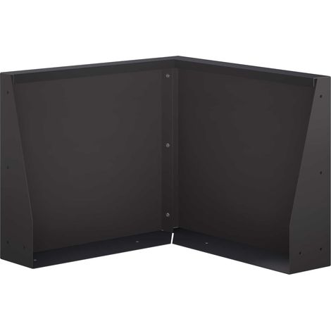 Retaining Wall 50 x 50 x 40 cm Steel Black vidaXL