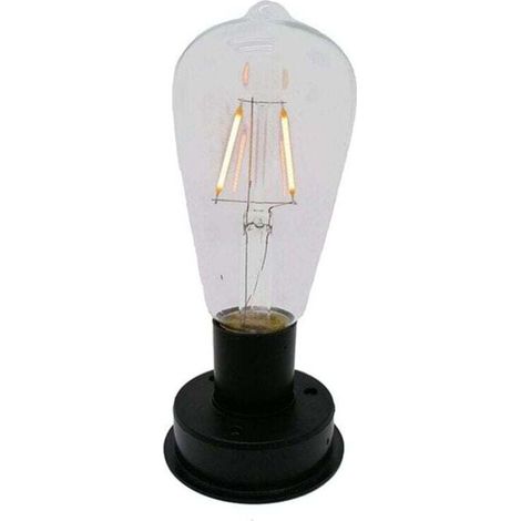 1 x 2800K Wolfram-Glühfaden-Solar-LED-Leuchte, automatische Sensor-Zaunleuchte und Gartennachtleuchte (8,5 cm) --Crezuo