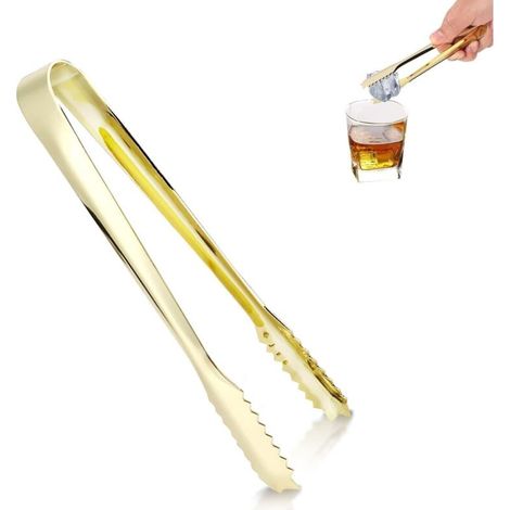 Pince à glaçons,Pince à Glaçons/Sucre/Service,Pinces a Glacon en Acier Inoxydable,pince à sucre en acier inoxydable doré pinces a sucre (1/5)
