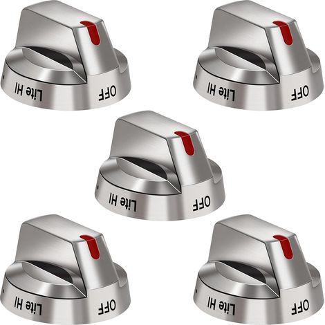 Lot de 5 boutons de commande de remplacement DG64-00473A pour cuisinière à gaz Samsung (1/5)